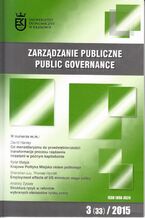 Okładka - Zarządzanie Publiczne nr 3(33)/2015 - Stanisław Mazur