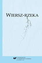 Okładka - Wiersz-rzeka - red. Miłosz Piotrowiak, Mariusz Jochemczyk