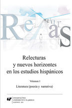 Okładka - Relecturas y nuevos horizontes en los estudios hispánicos. Vol. 1: Literatura (poesía y narrativa) - red. Joanna Wilk-Racięska, Marta Kobiela-Kwaśniewska, Jacek Lyszczyna