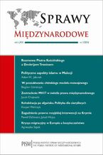 Okładka - Sprawy Międzynarodowe 1/2016 - Piotr Kościński, Adam W. Jelonek, Bogdan Góralczyk, Jacek Chojnacki, Kacper Wańczyk, Paweł Ochmann, Jakub Wojas, Agnieszka Szpak, Dominika Dziwisz