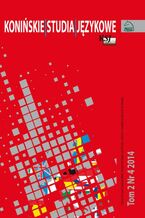 Okładka - Konińskie Studia Językowe Tom 2 Nr 4 2014 - Mirosław Pawlak