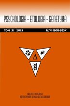 Okładka - Psychologia-Etologia-Genetyka nr 31/2015 - Marta Witkowska, Patrycja Naumczyk, Krzysztof Jodzio, Judyta Gulatowska, Paweł Ostaszewski, Maciej Trojan, Karol Lewczuk, Julia Małgorzata Szymańska, Slawomir Postek, Maria Ledzińska