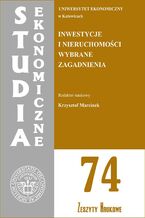 Okładka - Studia Ekonomiczne. Inwestycje i nieruchomości. Wybrane zagadnienia. SE 74 - Krzysztof Marcinek