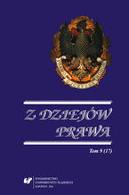Okładka - Z Dziejów Prawa. T. 9 (17) - red. Marian Mikołajczyk, red. Wojciech Organiściak