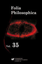 Okładka - Folia Philosophica. Vol. 35 - red. Dariusz Kubok