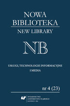 Okładka - "Nowa Biblioteka. New Library. Usługi, Technologie Informacyjne i Media" 2016, nr 4 (23): Historia książki dla dzieci i młodzieży - red. Irena Socha, red. Izabela Swoboda