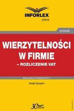 Okładka - Wierzytelności w firmie - rozliczenie VAT - Aneta Szwęch