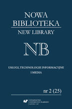 Okładka - "Nowa Biblioteka. Usługi, technologie informacyjne i media" 2017, nr 2 (25): Książka dla młodego odbiorcy: autorzy, ilustratorzy, wydawcy - red. Marta Nadolna-Tłuczykont