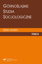 Okładka - "Górnośląskie Studia Socjologiczne. Seria Nowa". T. 8 - red. Andrzej Niesporek