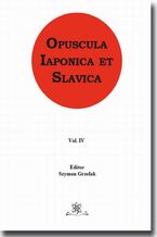 Okładka - Opuscula Iaponica et Slavica Vol. 4 - Szymon Grzelak