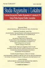 Okładka - Studia Regionalne i Lokalne nr 3(69)/2017 - Agnieszka Bieda, Katarzyna Zawalińska, Jakub Rok, Dagmara Kociuba, Marta Szylar, Katarzyna Cegielska, Dawid Kudas, Elżbieta Roszko-Wójtowicz, Maria M. Grzelak, Magdalena Szmytkowska