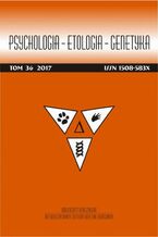 Okładka - Psychologia-Etologia-Genetyka nr 36/2017 - Ewa Skimina, Jan Cieciuch, Włodzimierz Strus, Tomasz Rowiński, Artur Świtalski, Olga Cholewa, Kamilla Bargiel-Matusiewicz, Bogdan Zawadzki, Marta Dziedzic, Ewelina Włodarczyk, Judyta Gulatowska, Maciej Trojan, Kinga Szymaniak, Oliwia Maciantowicz, Marcin Zajenkowski