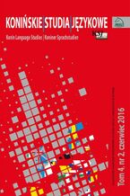 Okładka - Konińskie Studia Językowe Tom 4 Nr 2 2016 - Mirosław Pawlak