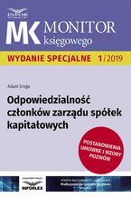 Okładka - Odpowiedzialność członków zarządu spółek kapitałowych - Adam Sroga