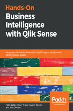 Okładka - Hands-On Business Intelligence with Qlik Sense. Implement self-service data analytics with insights and guidance from Qlik Sense experts - Pablo Labbe, Clever Anjos , Kaushik Solanki, Jerry DiMaso