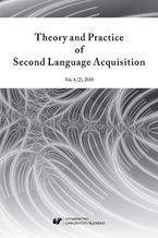 Okładka - "Theory and Practice of Second Language Acquisition" 2018. Vol. 4 (2)) - red. Danuta Gabryś-Barker, Adam Wojtaszek