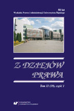 Okładka - Z Dziejów Prawa. T. 11 (19) część 1 - red. Marian Mikołajczyk, Wojciech Organiściak