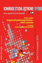 Okładka - Konińskie Studia Językowe Tom 7 Nr 3 2019 - Mirosław Pawlak