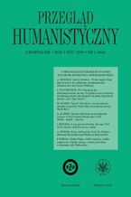 Okładka - Przegląd Humanistyczny 2019/1 (464) - Alina Molisak, Jagoda Wierzejska