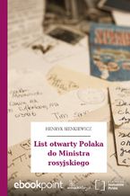 Okładka - List otwarty Polaka do Ministra rosyjskiego - Henryk Sienkiewicz