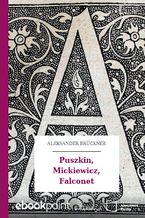 Okładka - Puszkin, Mickiewicz, Falconet - Aleksander Brückner
