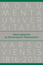 Okładka - Nauki społeczne na Uniwersytecie Warszawskim - Marek Wąsowicz