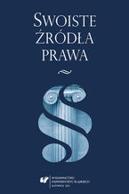 Okładka - Swoiste źródła prawa - red. Bogdan Dolnicki