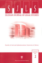 Okładka - Silesian Journal of Legal Studies. Contents Vol. 2 - red. Barbara Mikołajczyk