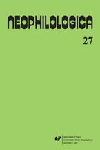 Okładka - "Neophilologica" 2015. Vol. 27: La perception en langue et en discours - red. Wiesław Banyś
