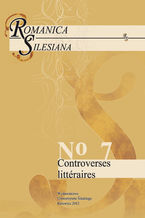 Okładka - Romanica Silesiana. No 7: Controverses littéraires - red. Krzysztof Jarosz, oprac. Aneta Chmiel, Andrzej Rabsztyn, Zuzanna Szatanik, Ewelina Szymoniak