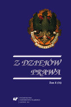 Okładka - Z Dziejów Prawa. T. 8 (16) - red. Marian Mikołajczyk, Wojciech Organiściak