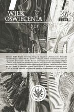 Okładka - Wiek Oświecenia 36/2020 - Zofia Rejman