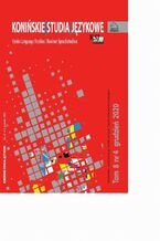 Okładka - Konińskie Studia Językowe Tom 8 Nr 4 2020 - Mirosław Pawlak