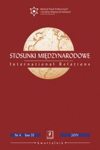 Okładka - Stosunki Międzynarodowe nr 4(55)/2019 - Teresa Łoś-Nowak, Izabela Podobas, Anna Matysek, Piotr Śledź, Yana Valchetskaya, Andrzej Szeptycki
