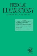 Okładka - Przegląd Humanistyczny 2021/1 (472) - Tomasz Wójcik