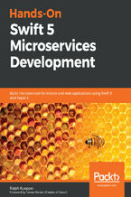 Okładka - Hands-On Swift 5 Microservices Development. Build microservices for mobile and web applications using Swift 5 and Vapor 4 - Ralph Kuepper