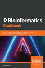 Okładka - R Bioinformatics Cookbook. Use R and Bioconductor to perform RNAseq, genomics, data visualization, and bioinformatic analysis - Dan MacLean