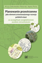 Okładka - Planowanie przestrzenne jako element zrównoważonego rozwoju polskich miast ze szczególnym uwzględnieniem zasobów nieruchomości - Alicja Zakrzewska-Półtorak, Agata Pluta