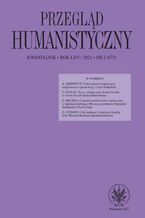 Okładka - Przegląd Humanistyczny 2021/2 (473) - Tomasz Wójcik