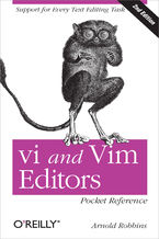 Okładka - vi and Vim Editors Pocket Reference. Support for every text editing task. 2nd Edition - Arnold Robbins