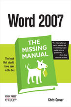 Okładka - Word 2007: The Missing Manual. The Missing Manual - Chris Grover