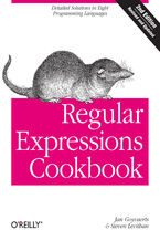 Okładka - Regular Expressions Cookbook. Detailed Solutions in Eight Programming Languages. 2nd Edition - Jan Goyvaerts, Steven Levithan