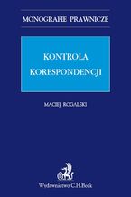 Okładka - Kontrola korespondencji - Maciej Rogalski