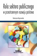 Okładka - Rola sektora publicznego w przestrzennym rozwoju państwa - Katarzyna Kopczewska