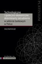 Okładka - Technologiczne i społeczno-ekonomiczne determinanty zatrudnienia w sektorze bankowym w Polsce - Jerzy Kaźmierczyk