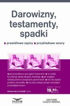 Okładka - Darowizny, testamenty, spadki - Eliza Jamborska