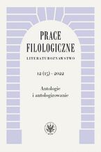 Okładka - Prace Filologiczne. Literaturoznawstwo 12(15) 2022 - Ewa Hoffmann-Piotrowska