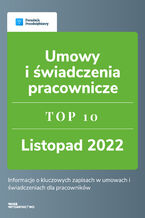 Okładka - Umowy i świadczenia pracownicze - TOP 10 Kadry - Katarzyna Dorociak, Anna Hugiel-Lazarowicz, Beata Ilnicka, Maciej Karpiński, Grażyna Rompel, Ewa Szpytko-Waszczyszyn, Katarzyna Tokarczyk, Zespół wFirma.pl