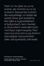 Okładka - Teatr świata - świat teatru. Felietony 2016-2017 - Krzysztof Orzechowski