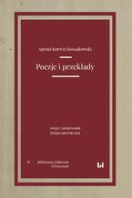 Okładka - Poezje i przekłady - Antoni Korwin Kossakowski